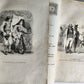 1839 FABLES by LA FONTAINE 2 VOLUMES illustrated ANTIQUE in FRENCH