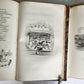 1839 FABLES by LA FONTAINE 2 VOLUMES illustrated ANTIQUE in FRENCH