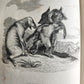 1839 FABLES by LA FONTAINE 2 VOLUMES illustrated ANTIQUE in FRENCH