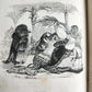 1839 FABLES by LA FONTAINE 2 VOLUMES illustrated ANTIQUE in FRENCH