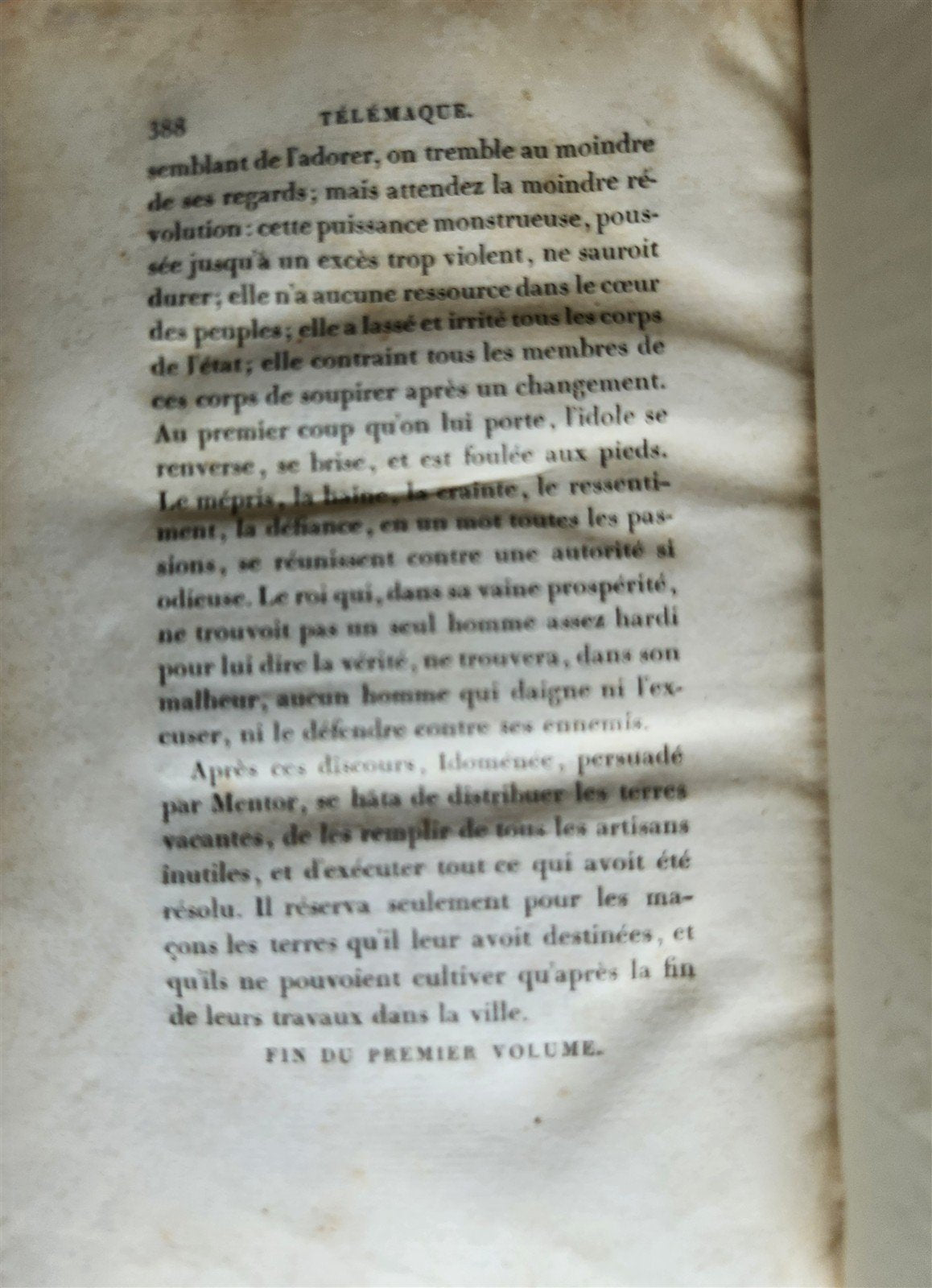 1814 LES AVENTURES de TELEMAQUE by FENELON 2 VOLUMES in FRENCH ANTIQUE