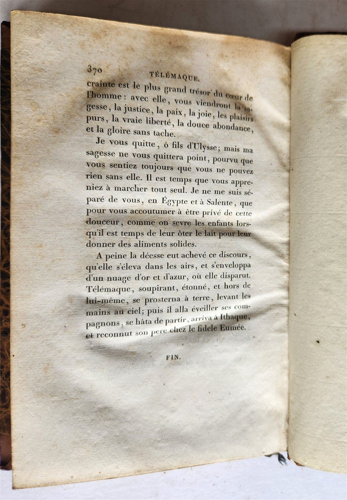 1814 LES AVENTURES de TELEMAQUE by FENELON 2 VOLUMES in FRENCH ANTIQUE