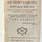 1764 OEUVRES de Monsieur de MONTESQUIEU 6 VOLUMES SET in FRENCH ANTIQUE
