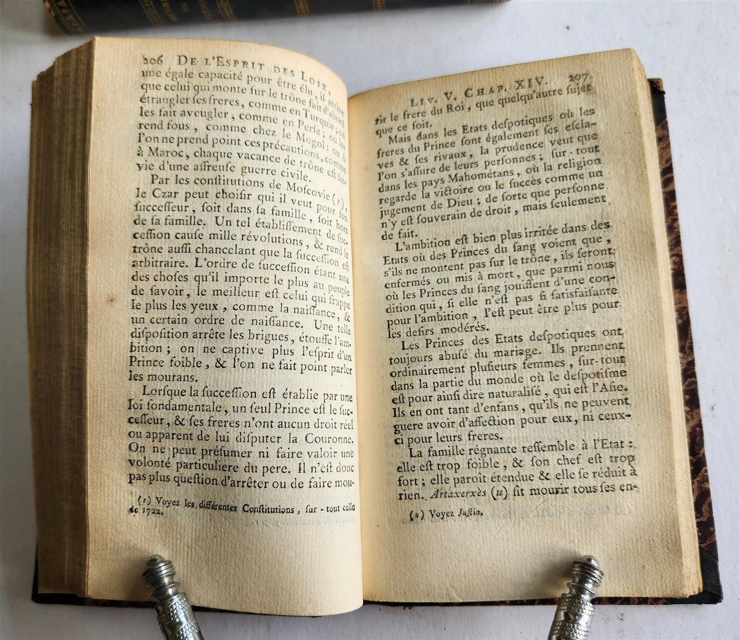 1764 OEUVRES de Monsieur de MONTESQUIEU 6 VOLUMES SET in FRENCH ANTIQUE