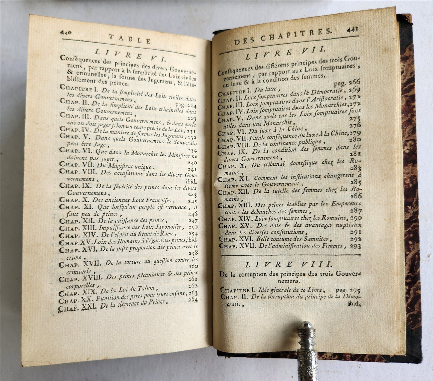 1764 OEUVRES de Monsieur de MONTESQUIEU 6 VOLUMES SET in FRENCH ANTIQUE
