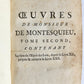 1764 OEUVRES de Monsieur de MONTESQUIEU 6 VOLUMES SET in FRENCH ANTIQUE