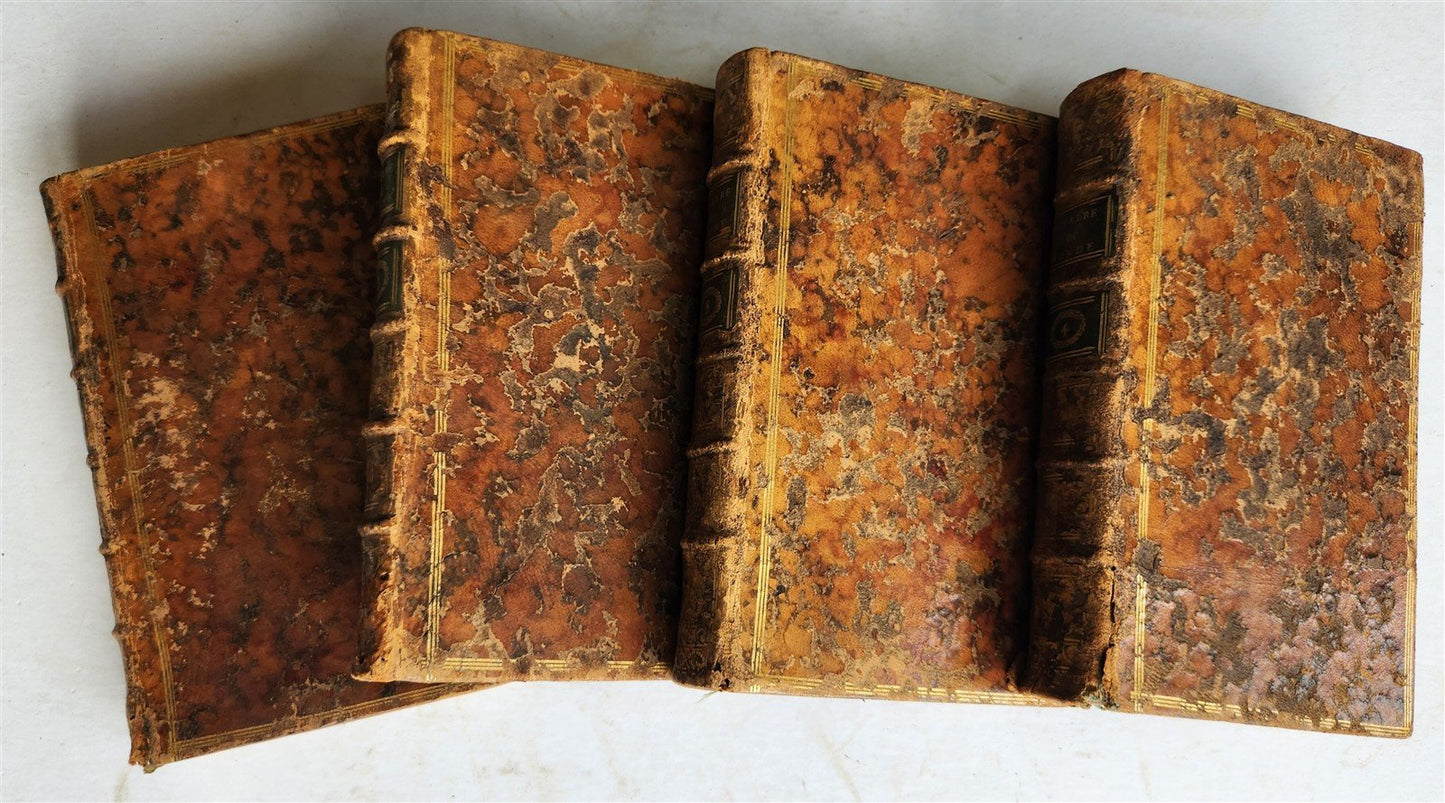 1787 THEATRE du MONDE by M. RICHER ILLUSTRATED 4 VOLUMES SET in FRENCH ANTIQUE