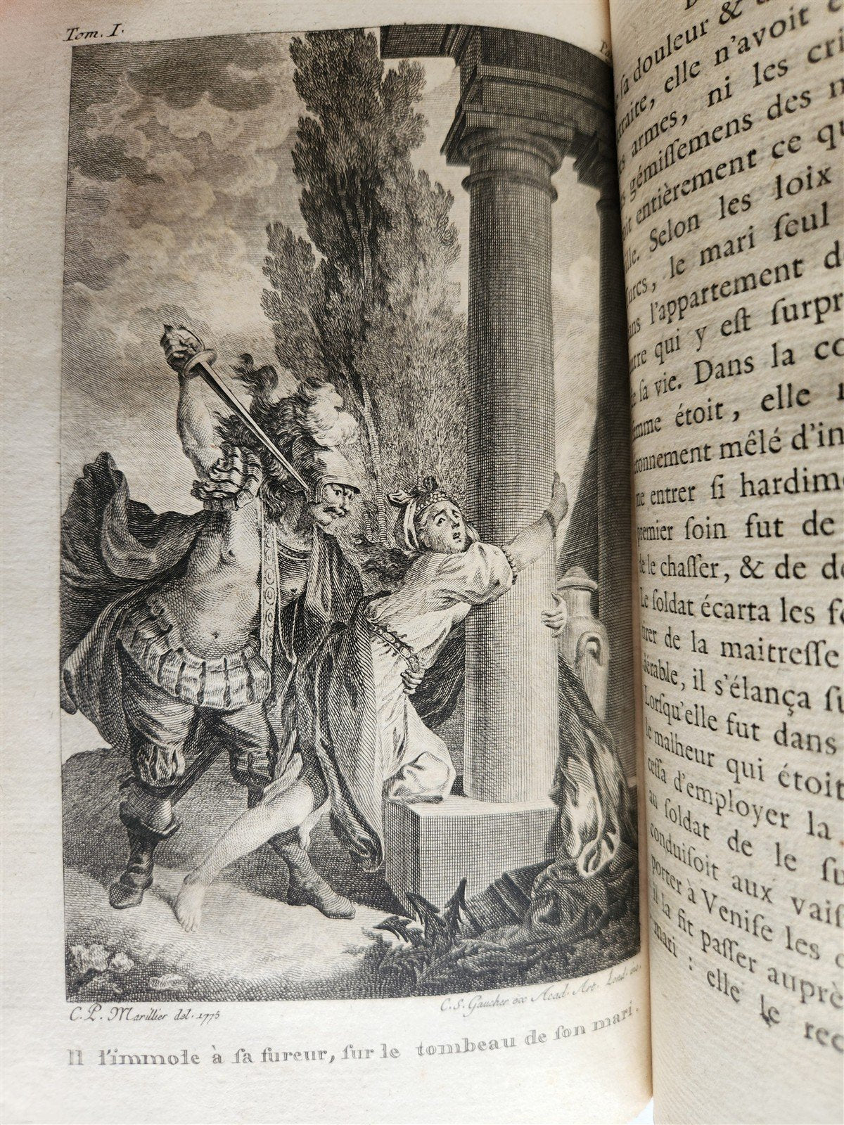 1787 THEATRE du MONDE by M. RICHER ILLUSTRATED 4 VOLUMES SET in FRENCH ANTIQUE