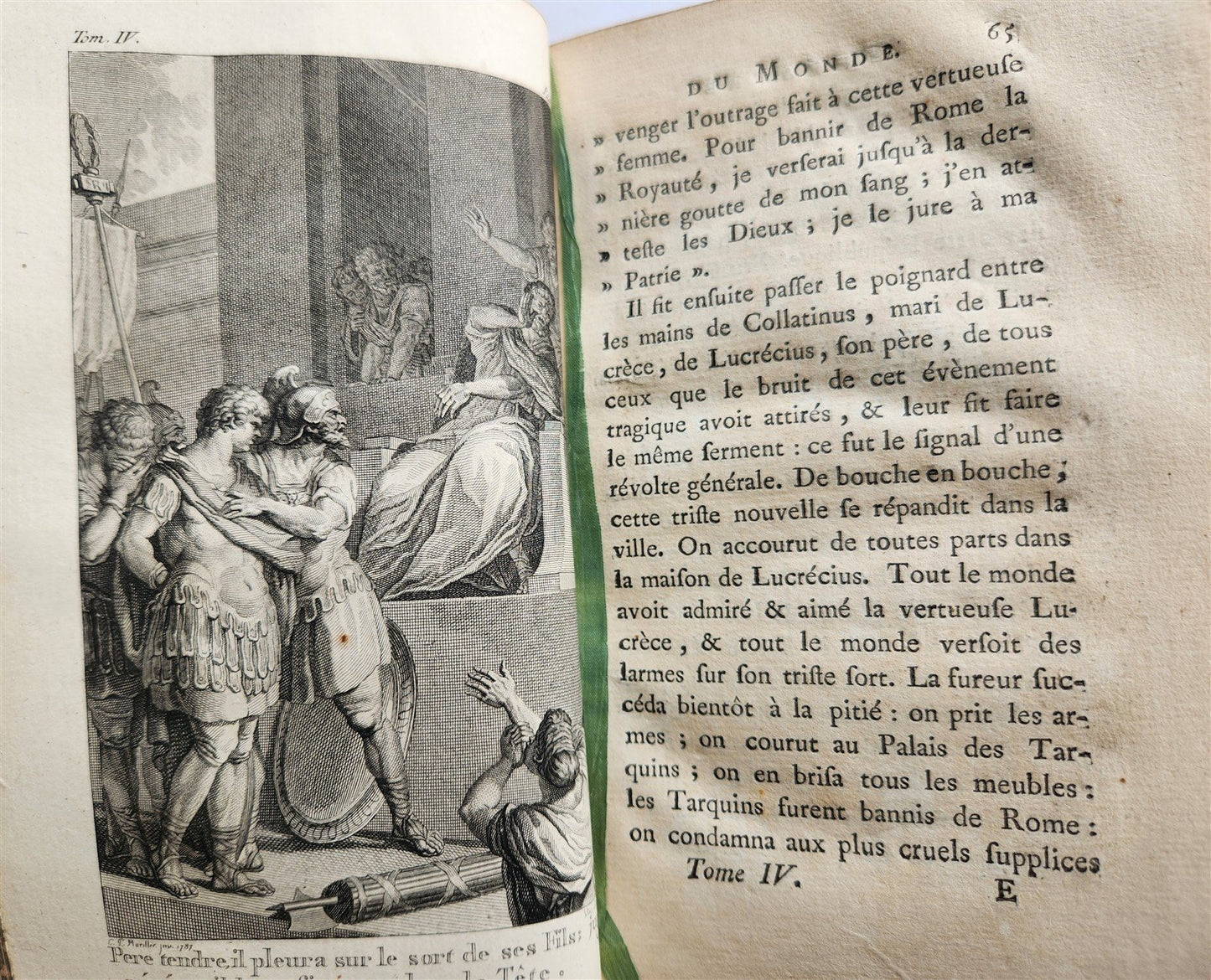 1787 THEATRE du MONDE by M. RICHER ILLUSTRATED 4 VOLUMES SET in FRENCH ANTIQUE