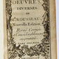 1743 by OEUVRES DIVERSES by Jean-Baptiste ROSSEAU 4 VOLUMES in FRENCH ANTIQUE