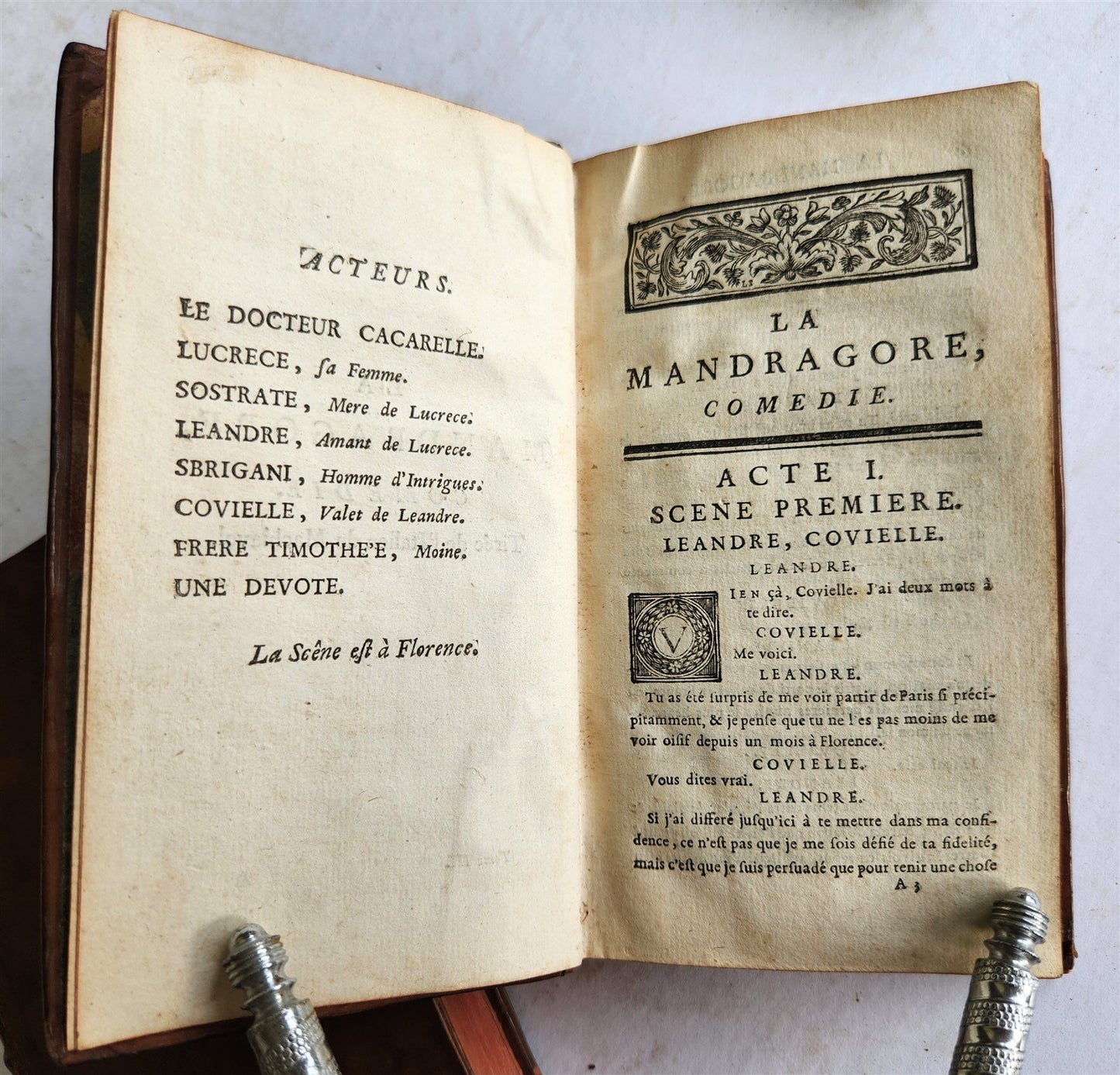 1743 by OEUVRES DIVERSES by Jean-Baptiste ROSSEAU 4 VOLUMES in FRENCH ANTIQUE