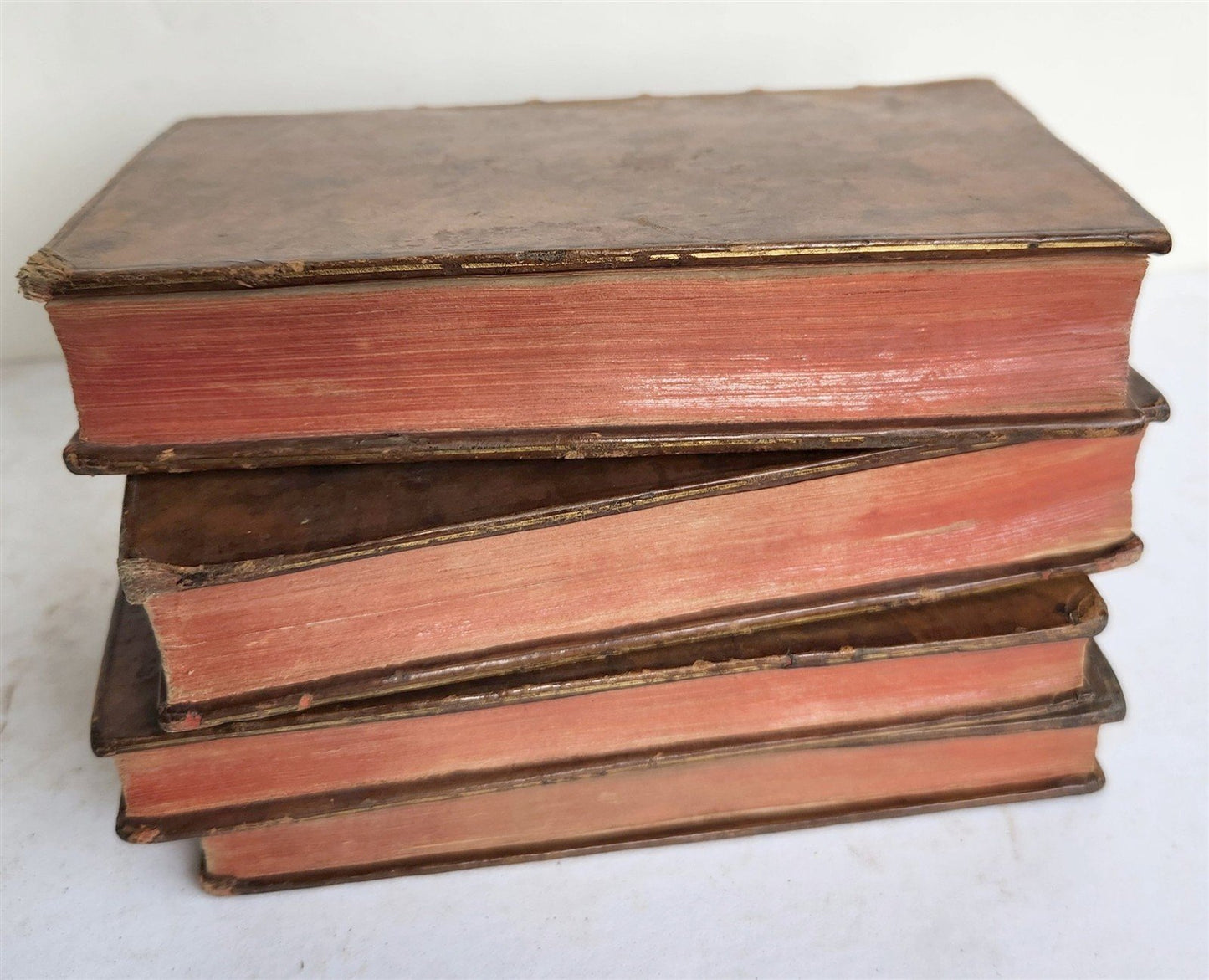 1743 by OEUVRES DIVERSES by Jean-Baptiste ROSSEAU 4 VOLUMES in FRENCH ANTIQUE