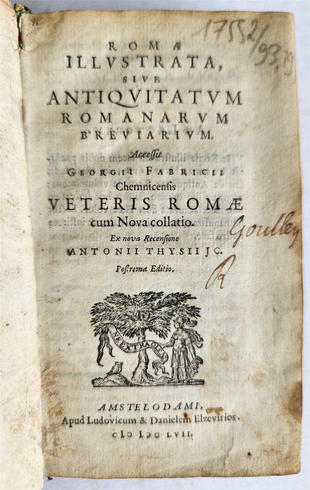 1657 ROMAN ANTIQUITIES illustrated ANTIQUE vellum bound