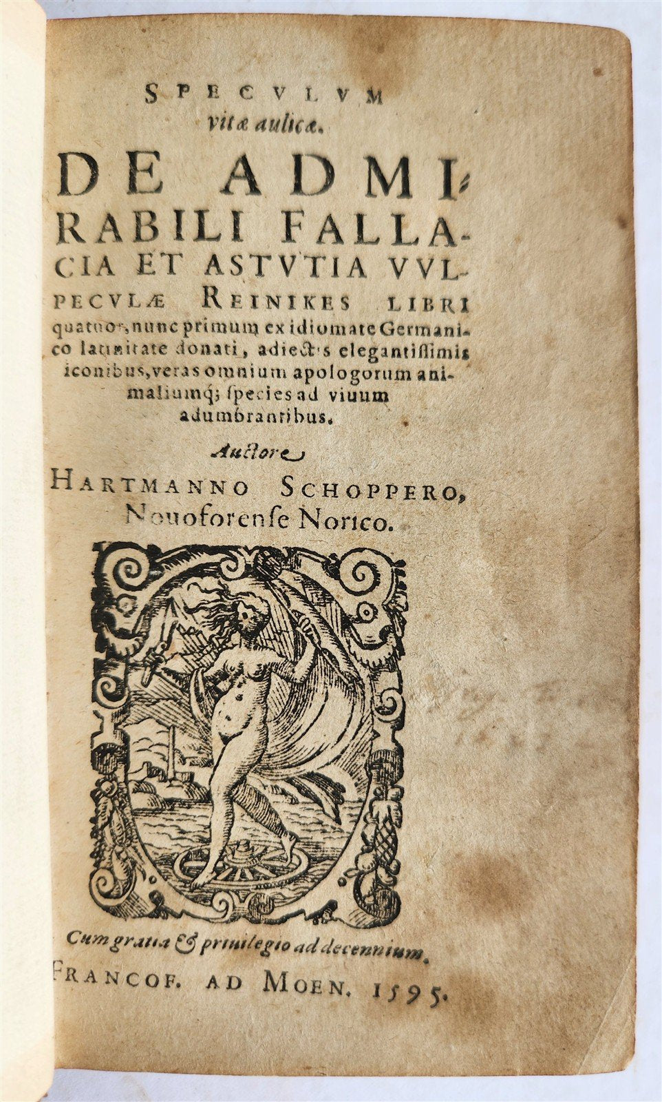 1595 REYNARD the FOX in LATIN illustrated by Jost Amman & Virgil Solis ANTIQUE