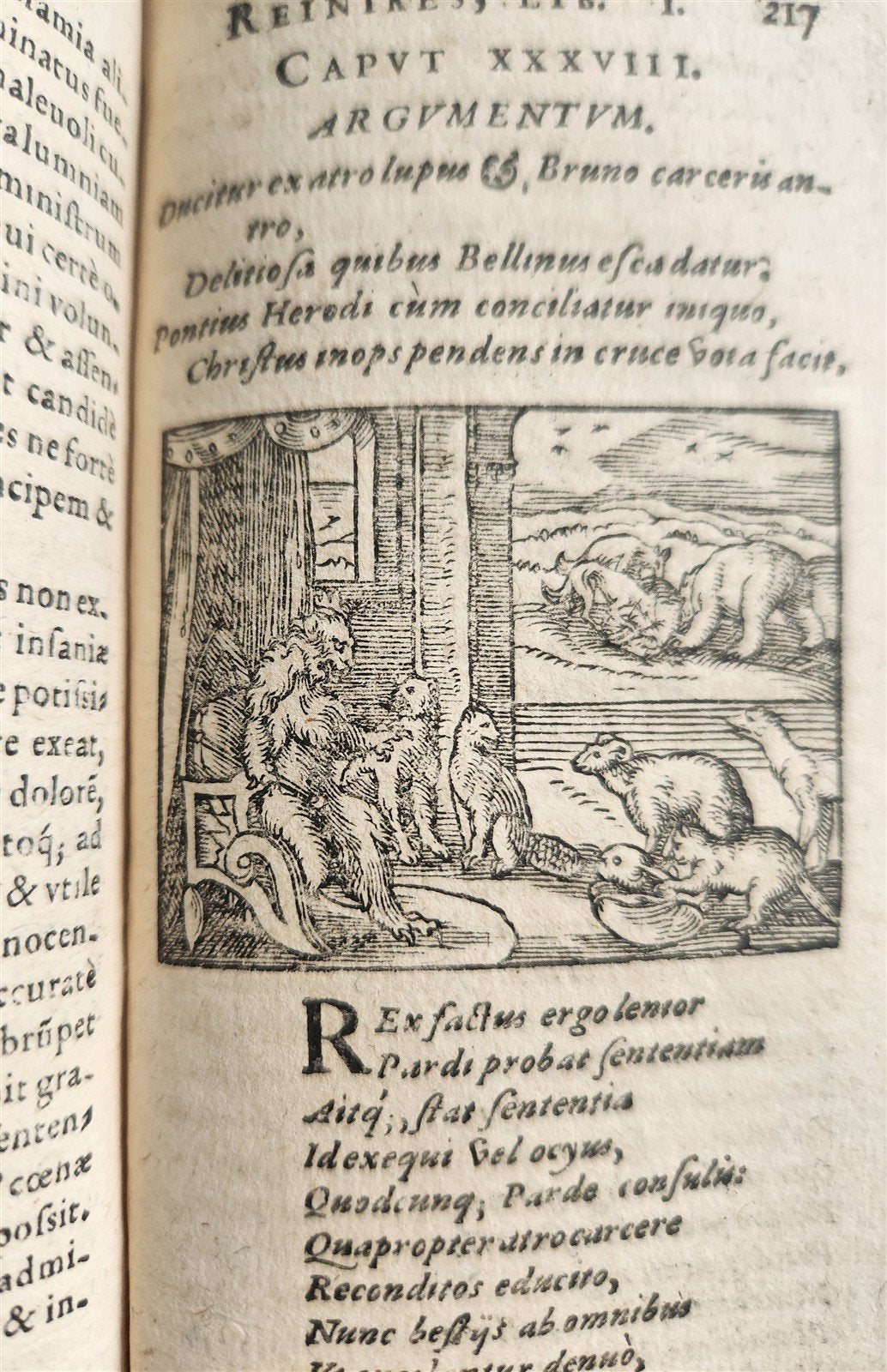 1595 REYNARD the FOX in LATIN illustrated by Jost Amman & Virgil Solis ANTIQUE
