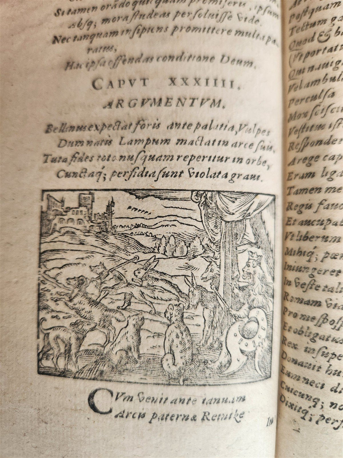 1595 REYNARD the FOX in LATIN illustrated by Jost Amman & Virgil Solis ANTIQUE