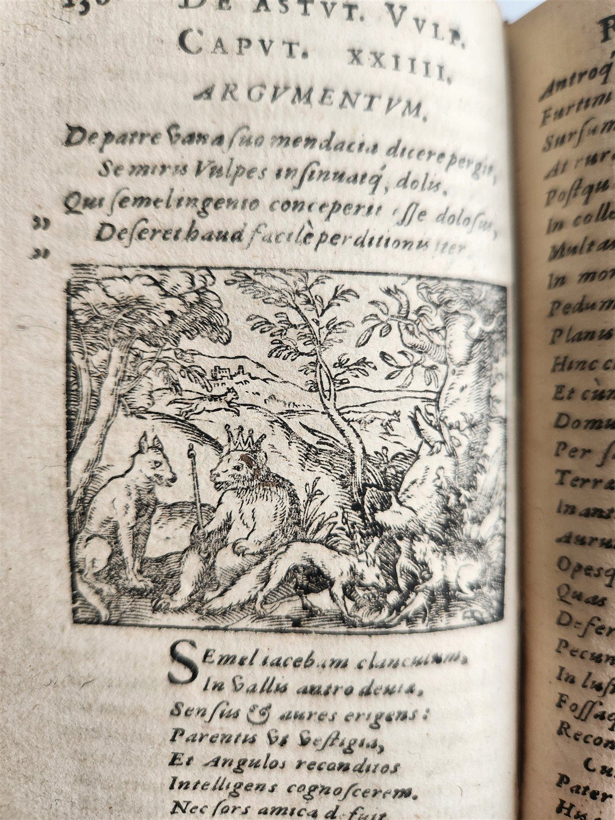 1595 REYNARD the FOX in LATIN illustrated by Jost Amman & Virgil Solis ANTIQUE