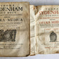 1723 MEDICAL TREATISE on ARTHRITIS & PODAGRA 2 volumes ANTIQUE vellum binding