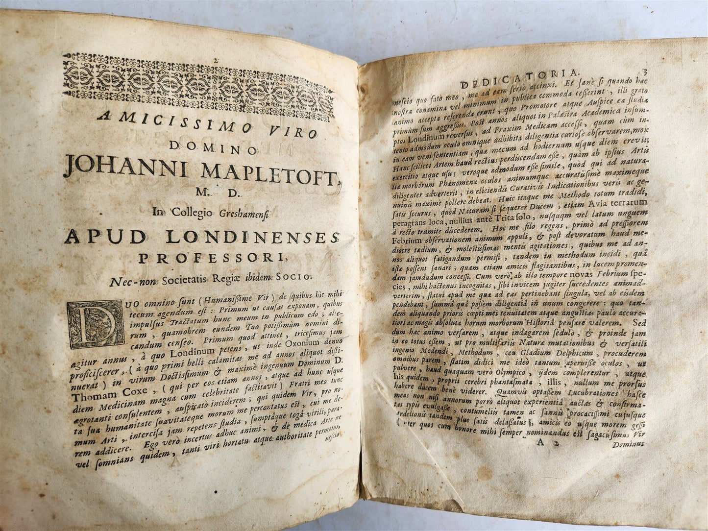 1723 MEDICAL TREATISE on ARTHRITIS & PODAGRA 2 volumes ANTIQUE vellum binding