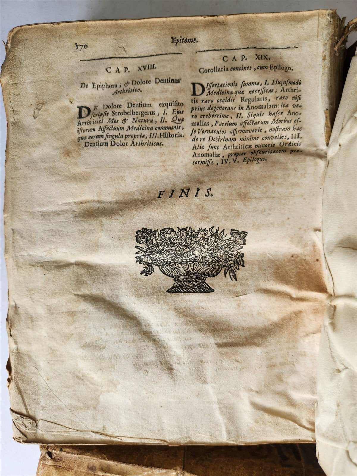 1723 MEDICAL TREATISE on ARTHRITIS & PODAGRA 2 volumes ANTIQUE vellum binding