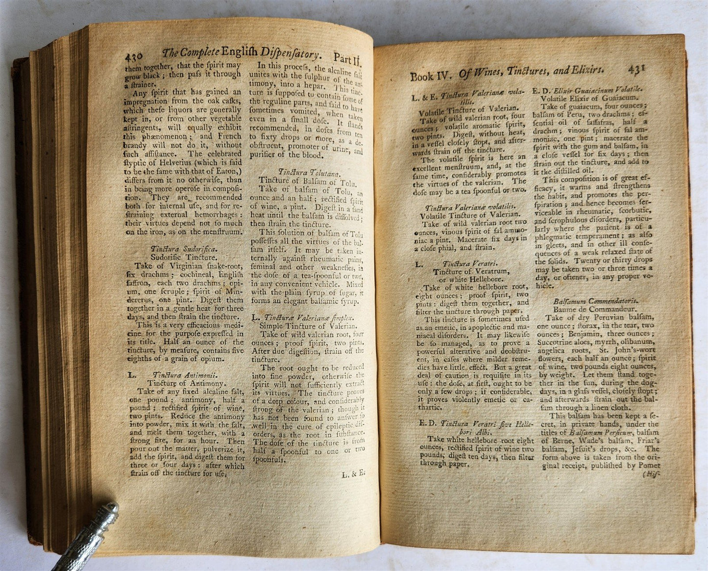 1782 PHARMACOPOEIA Officinalis & Extemporanea: English Dispensatory ANTIQUE
