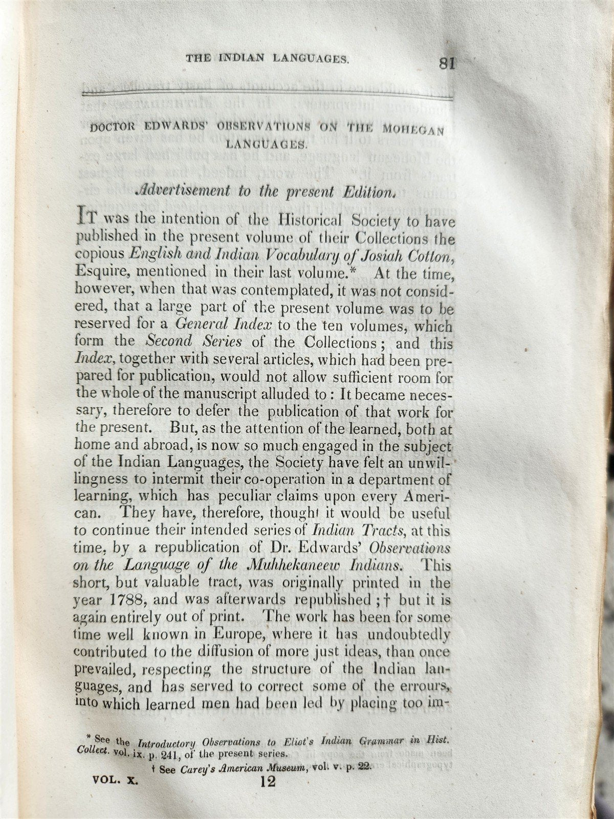 1843 DETECTION of WITCHCRAFT & Mohegan Languages Observations ANTIQUE Americana