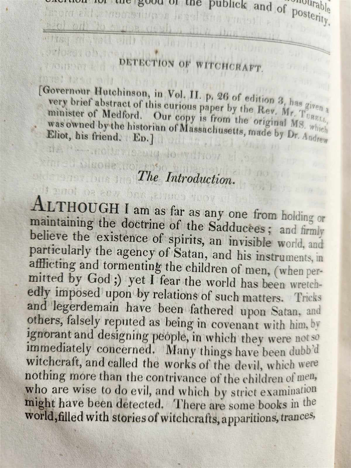 1843 DETECTION of WITCHCRAFT & Mohegan Languages Observations ANTIQUE Americana