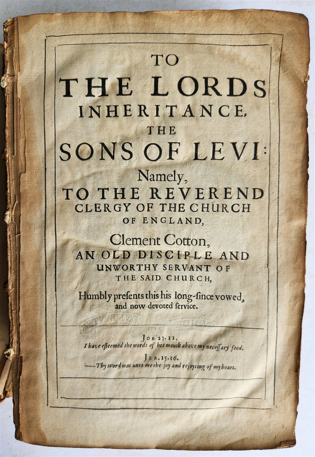 1635 BIBLE CONCORDANCE in ENGLISH by Clement Cotton ANTIQUE