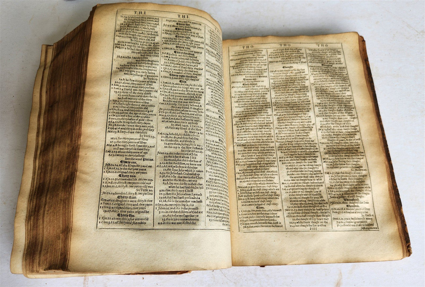 1635 BIBLE CONCORDANCE in ENGLISH by Clement Cotton ANTIQUE