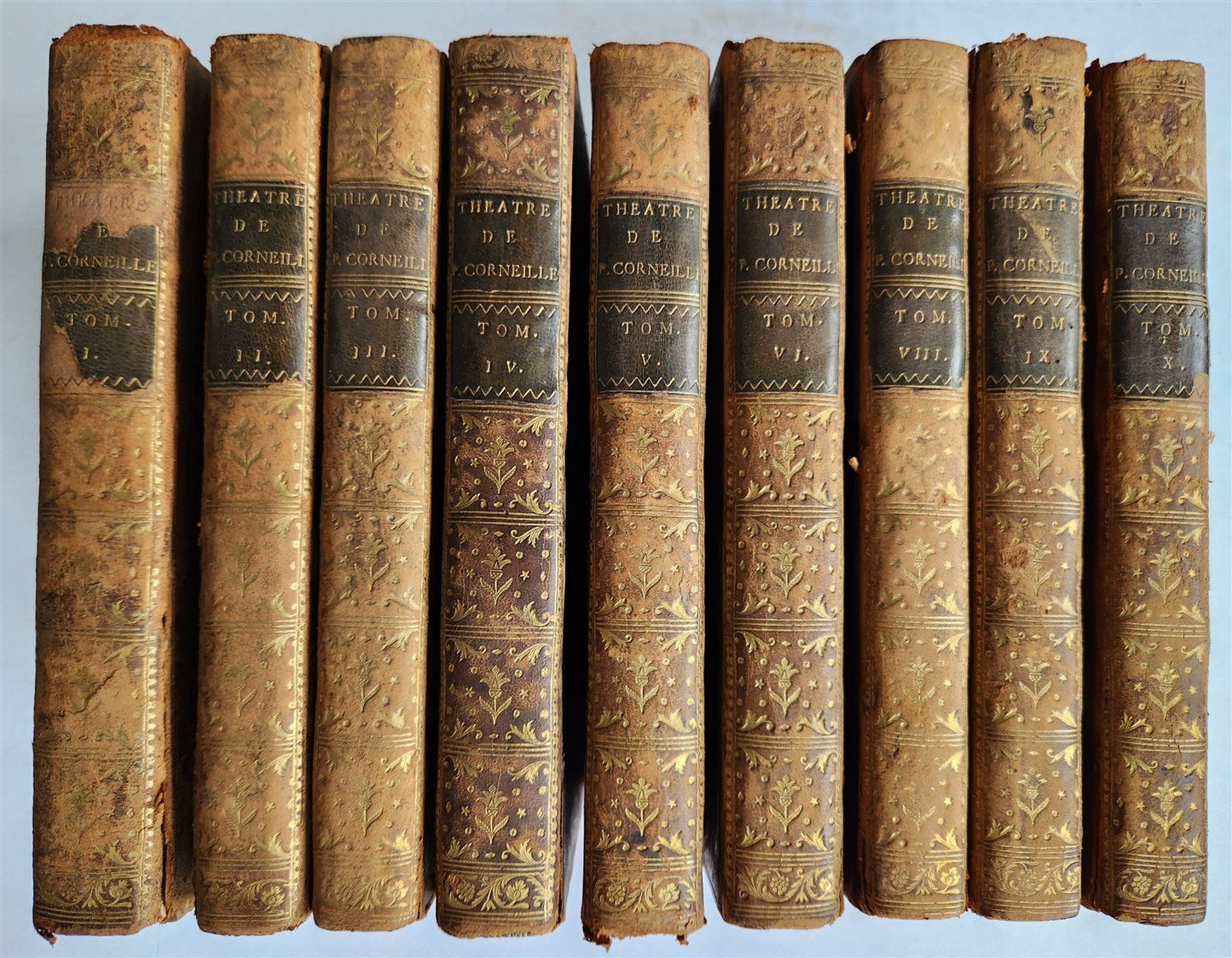 1776 THEATRE by P. CORNEILLE illustrated 9 VOLUMES antique