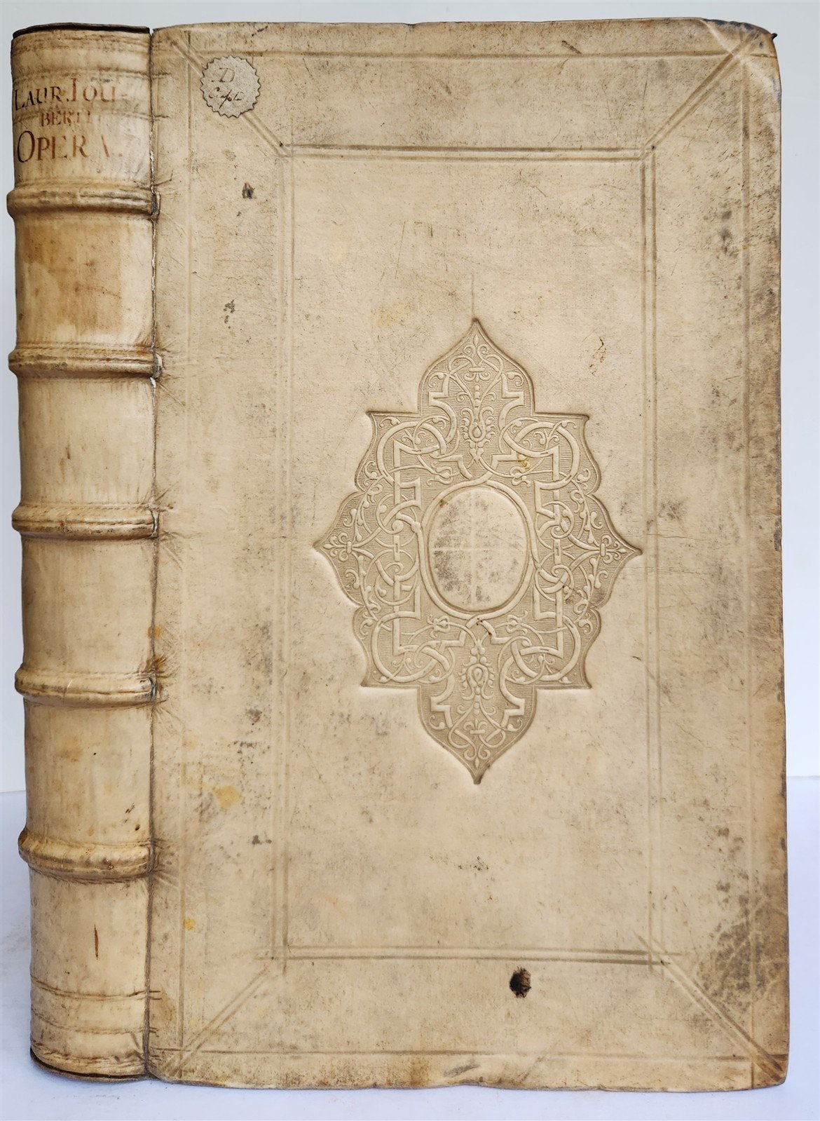 1599 MEDICAL TREATISE by Laurent Jourbert antique VELLUM 16th century FOLIO