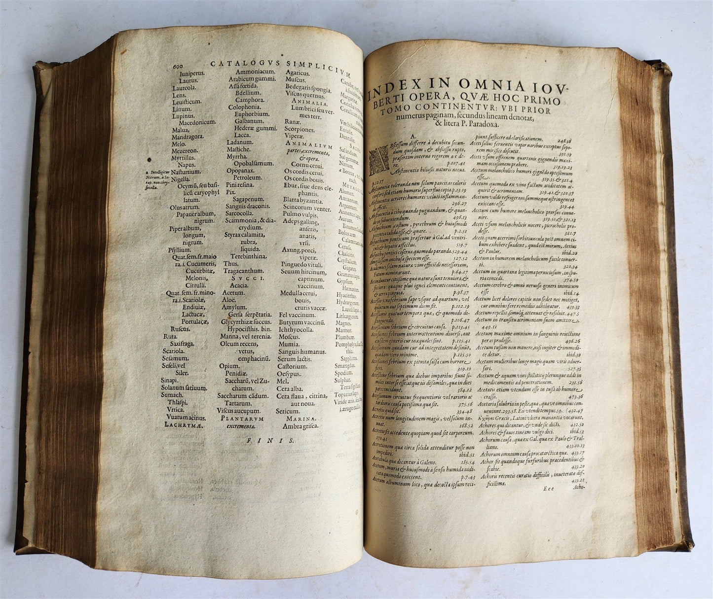 1599 MEDICAL TREATISE by Laurent Jourbert antique VELLUM 16th century FOLIO