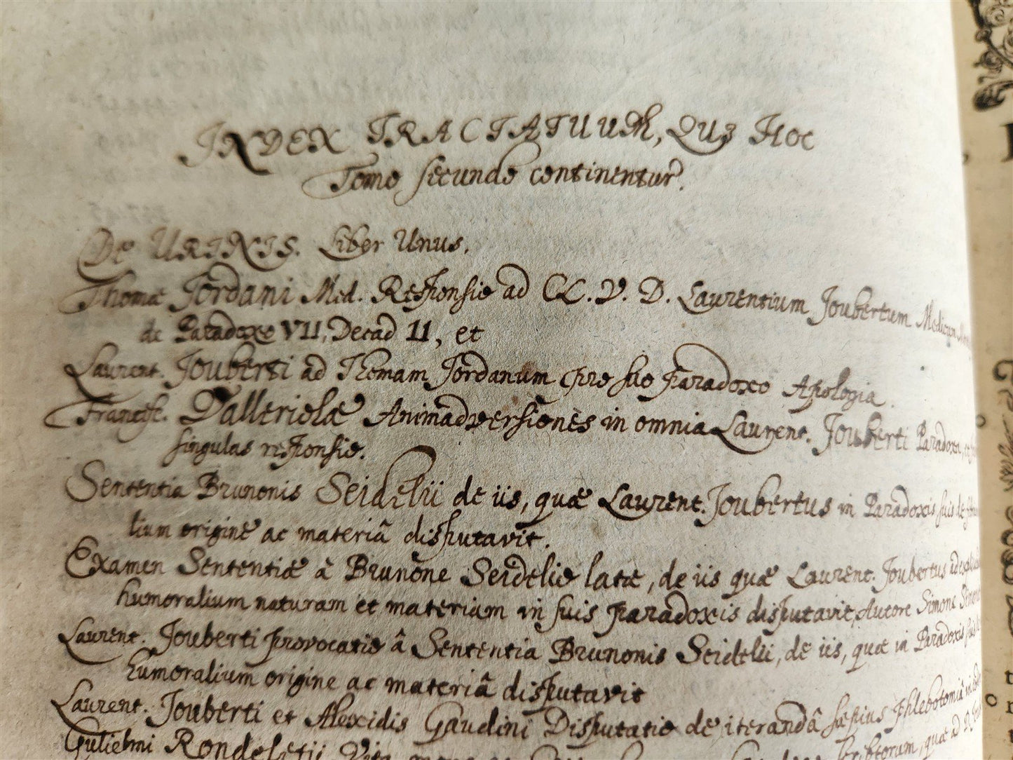 1599 MEDICAL TREATISE by Laurent Jourbert antique VELLUM 16th century FOLIO
