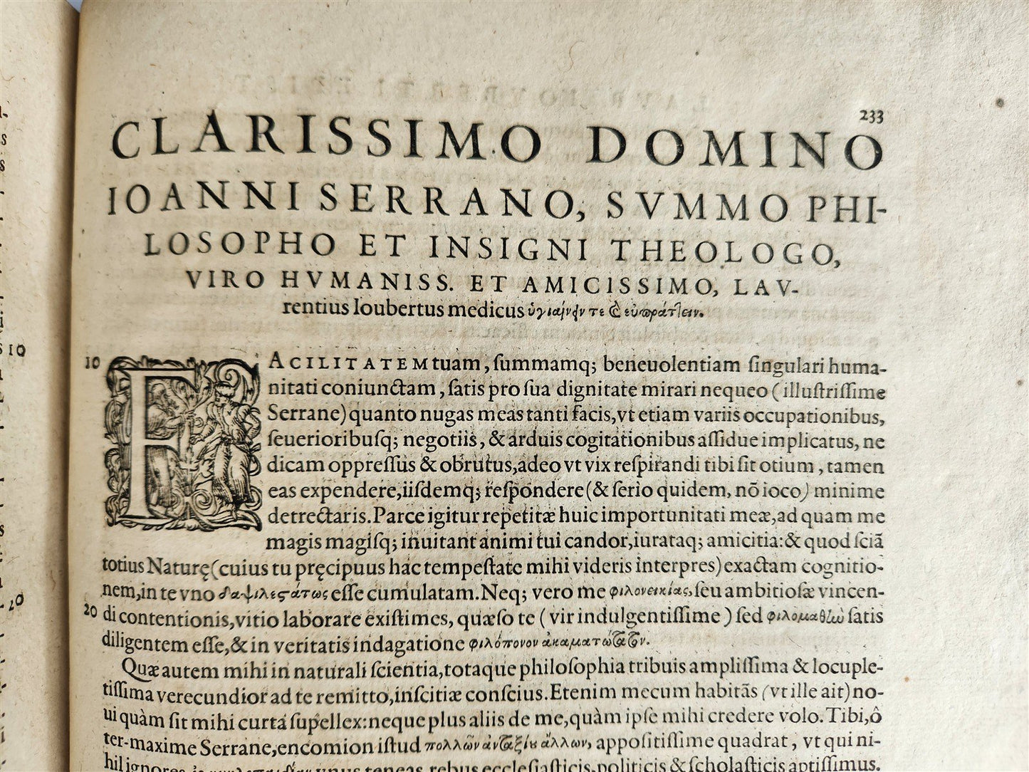 1599 MEDICAL TREATISE by Laurent Jourbert antique VELLUM 16th century FOLIO