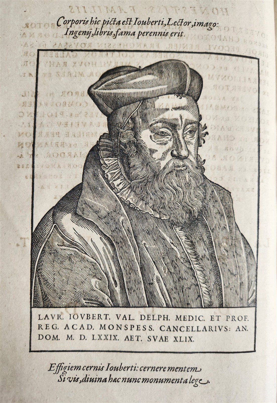 1599 MEDICAL TREATISE by Laurent Jourbert antique VELLUM 16th century FOLIO