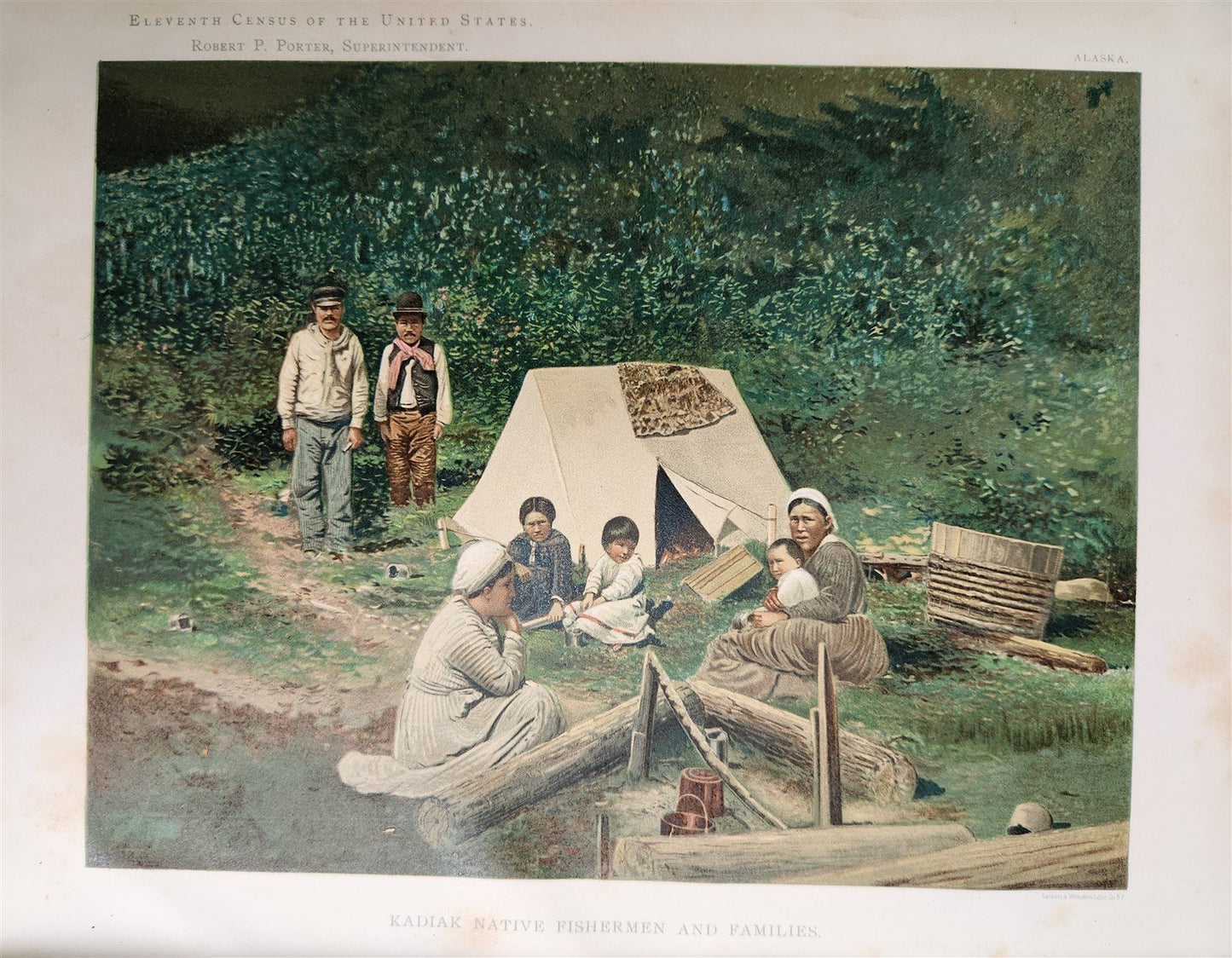 1893 Population & Resources of ALASKA 11th Census ILLUSTRATED antique AMERICANA
