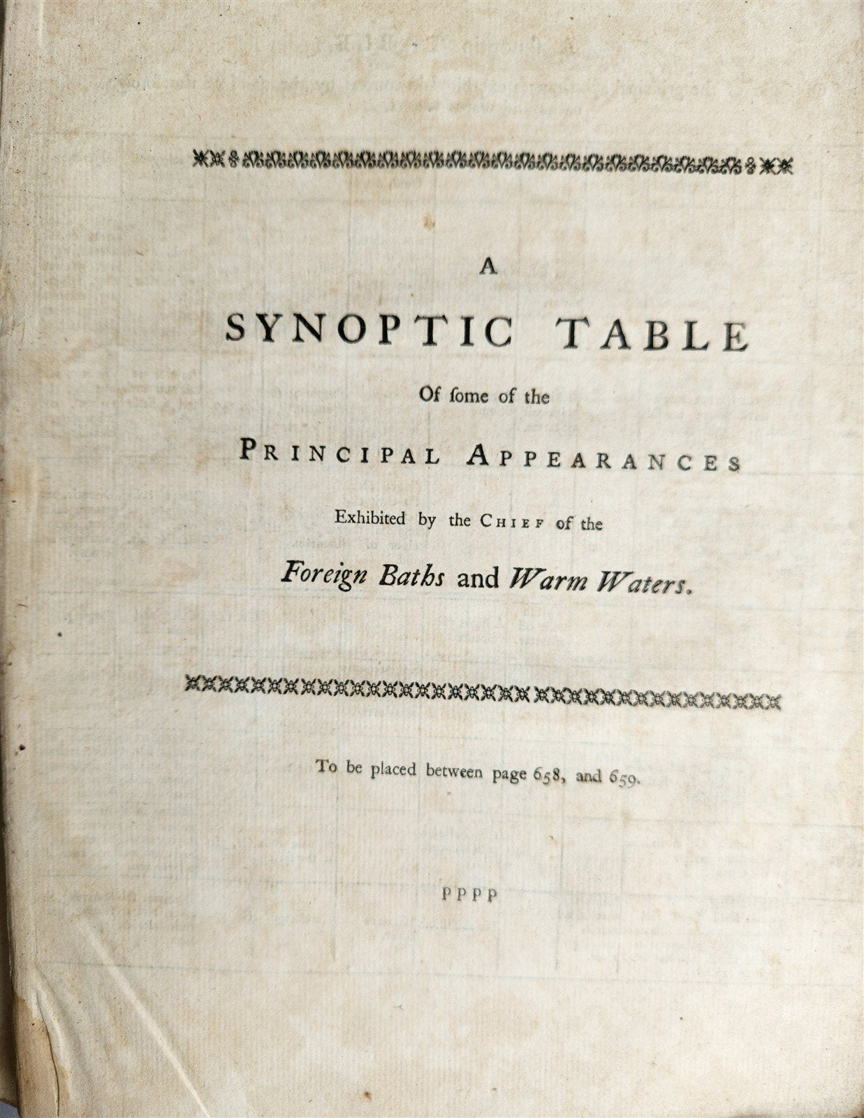 1757 METHODICAL SYNOPSIS of MINERAL WATERS by John Rutty antique in ENGLISH