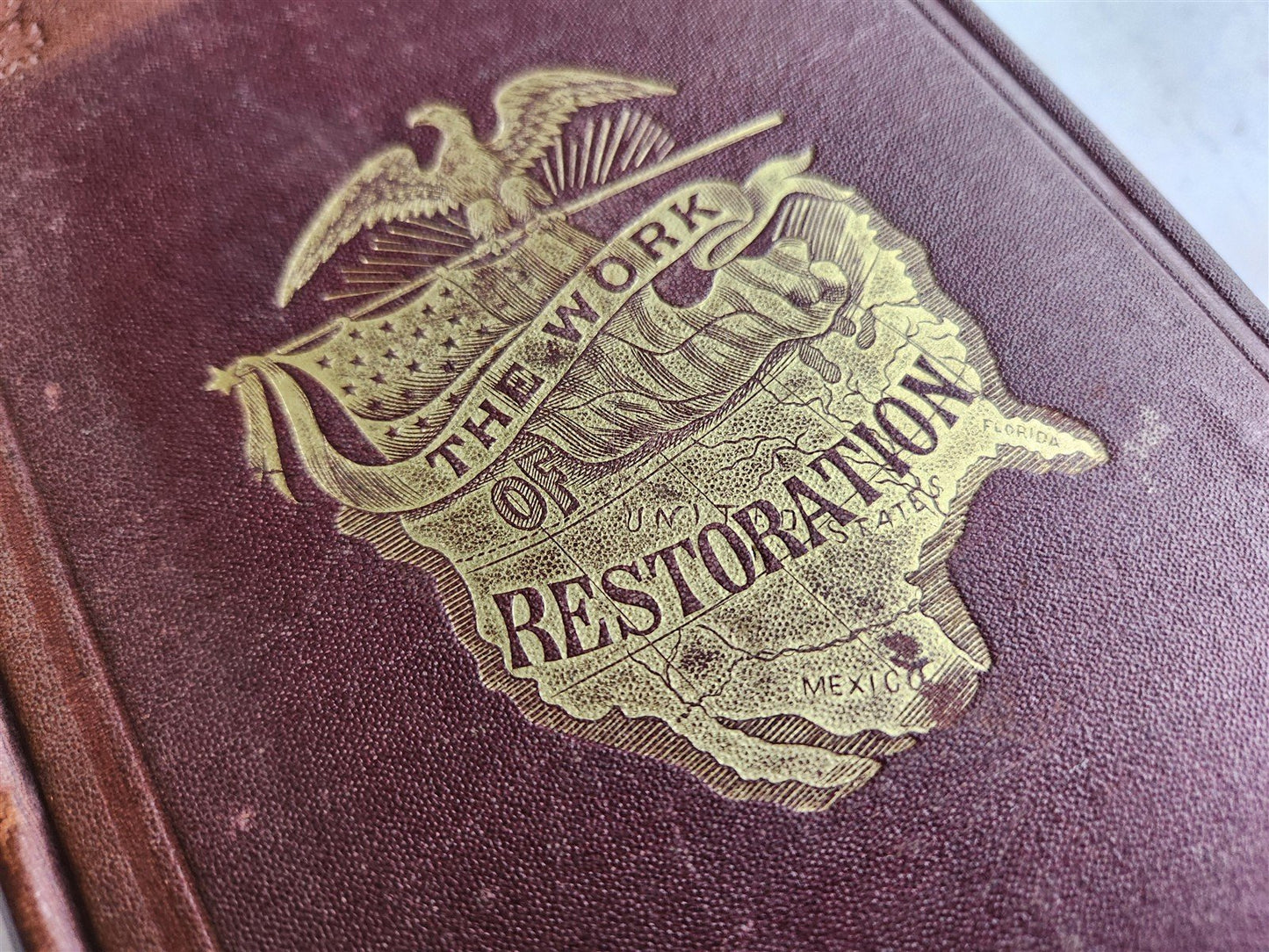 1868 DESOLATED STATES & WORK of RESTORATION 1865-1868 antique ILLUSTRATED