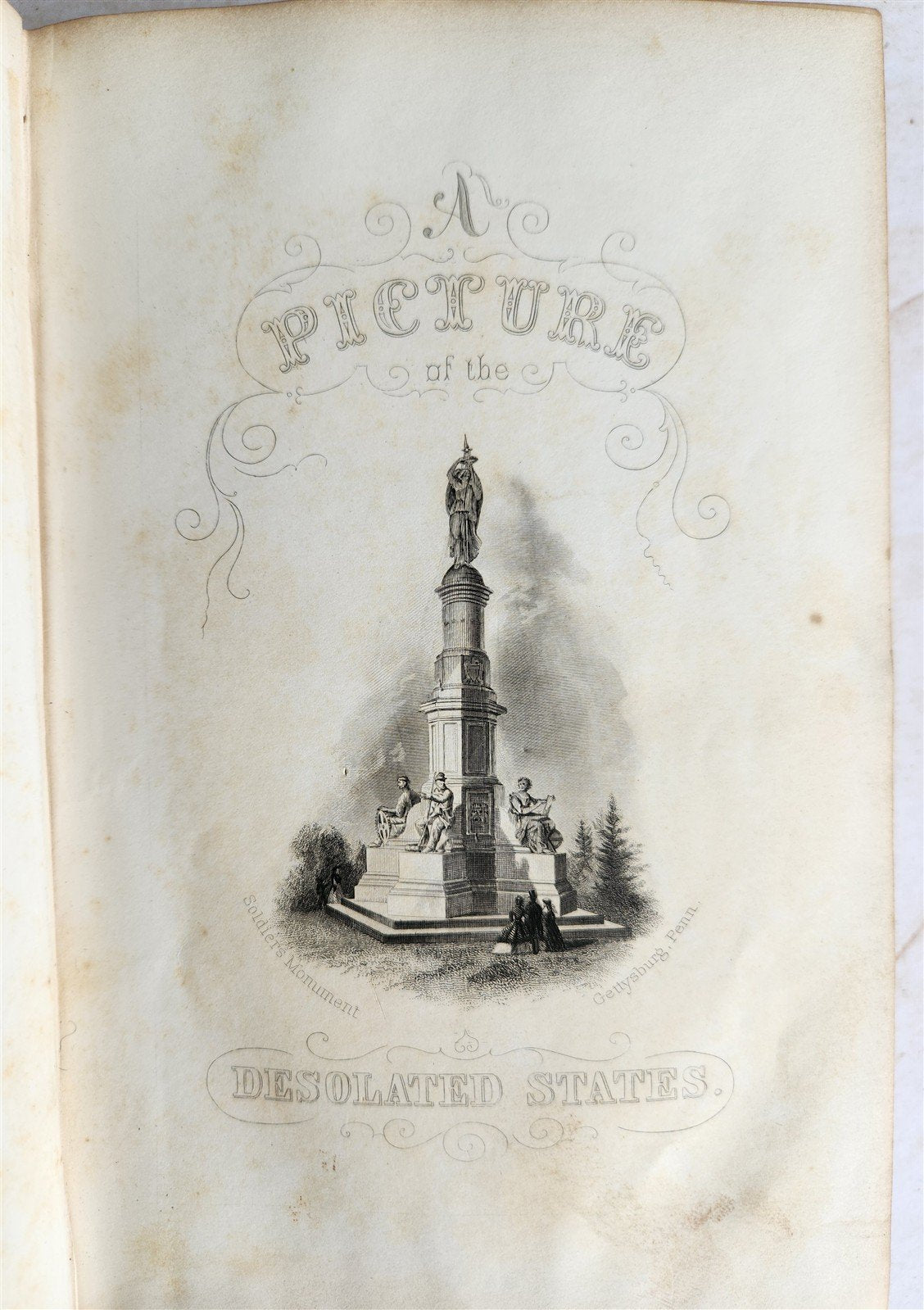 1868 DESOLATED STATES & WORK of RESTORATION 1865-1868 antique ILLUSTRATED