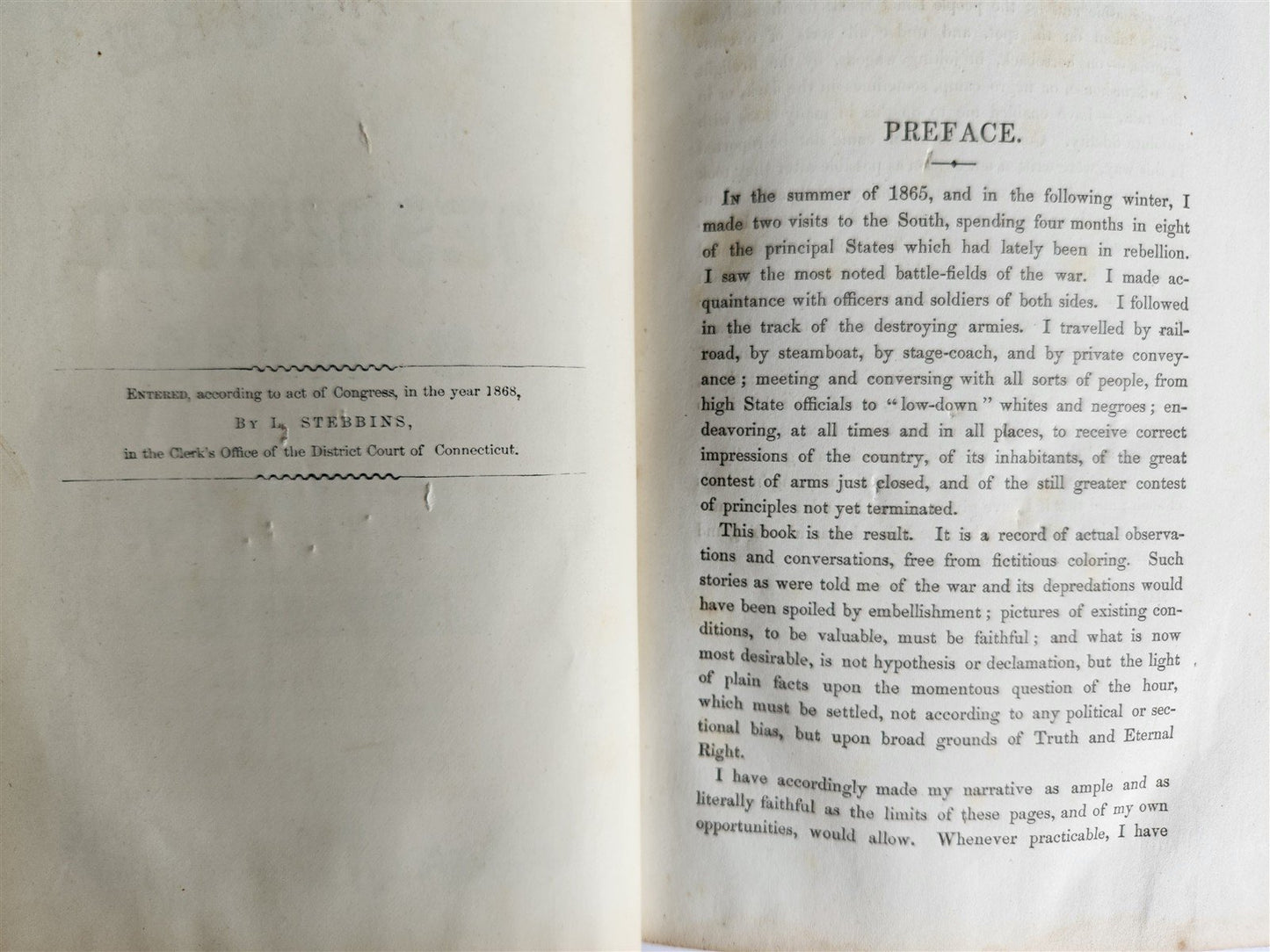 1868 DESOLATED STATES & WORK of RESTORATION 1865-1868 antique ILLUSTRATED