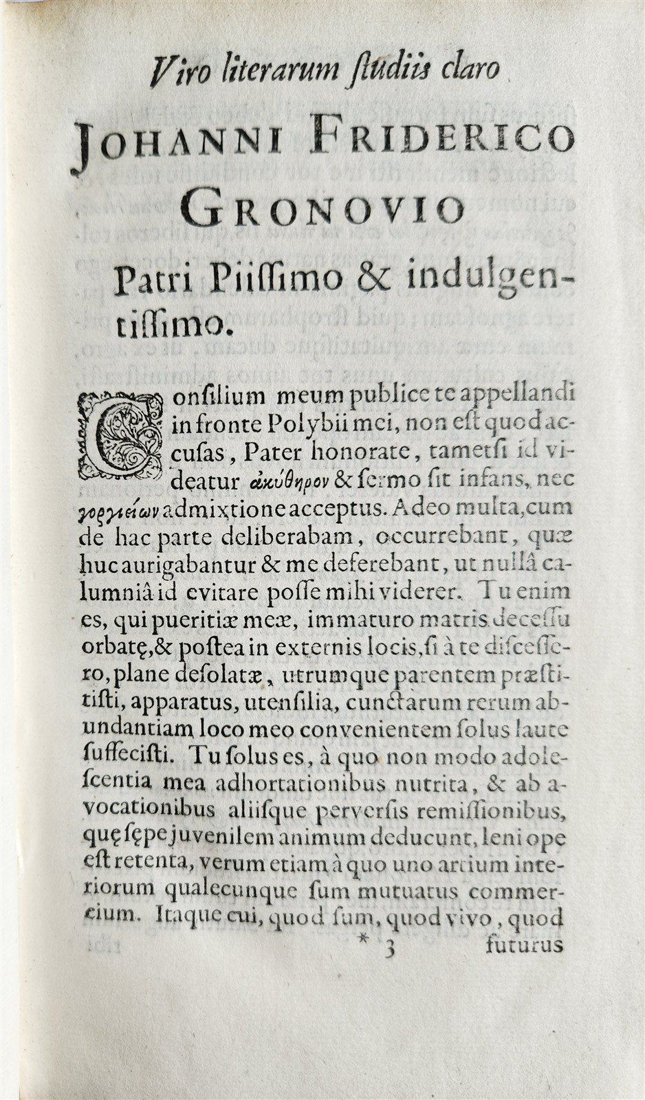 1670 HISTORY by POLYBIUS antique 3 VOLUMES VELLUM BINDING in LATIN & GREEK