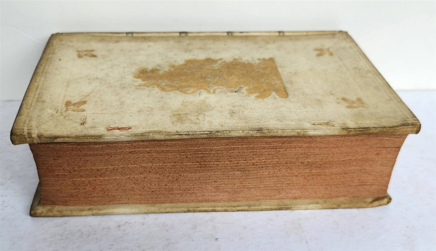 1756 ROMAN HISTORY by V. Paterculi antique VELLUM PRIZE BINDING w/ COAT OF ARMS