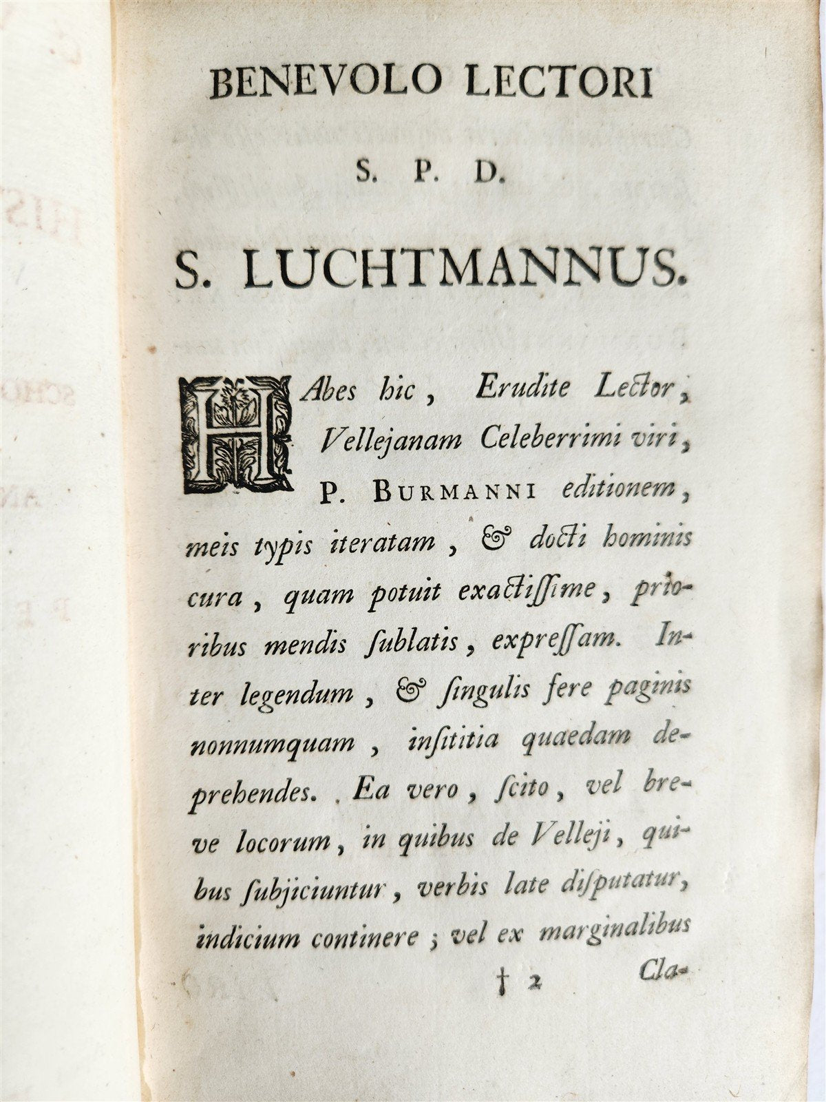 1756 ROMAN HISTORY by V. Paterculi antique VELLUM PRIZE BINDING w/ COAT OF ARMS