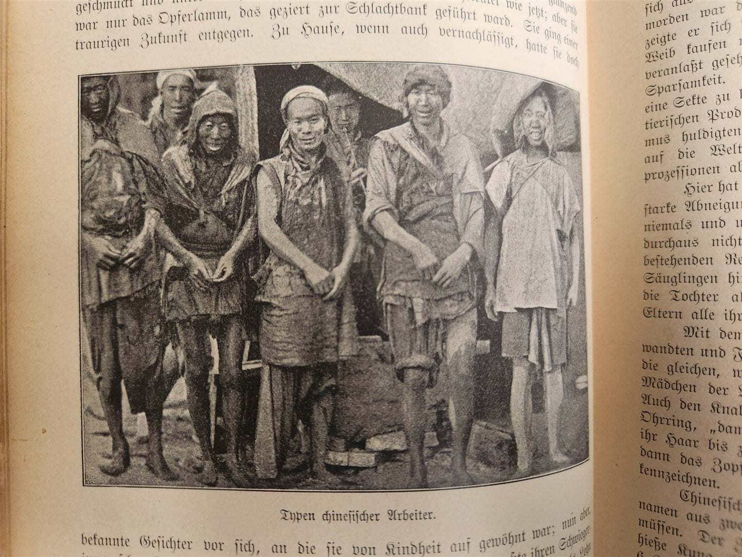 1903 CHINA LAND & PEOPLE by Dr. Emil Wilhelmy ILLUSTRATED in German ANTIQUE