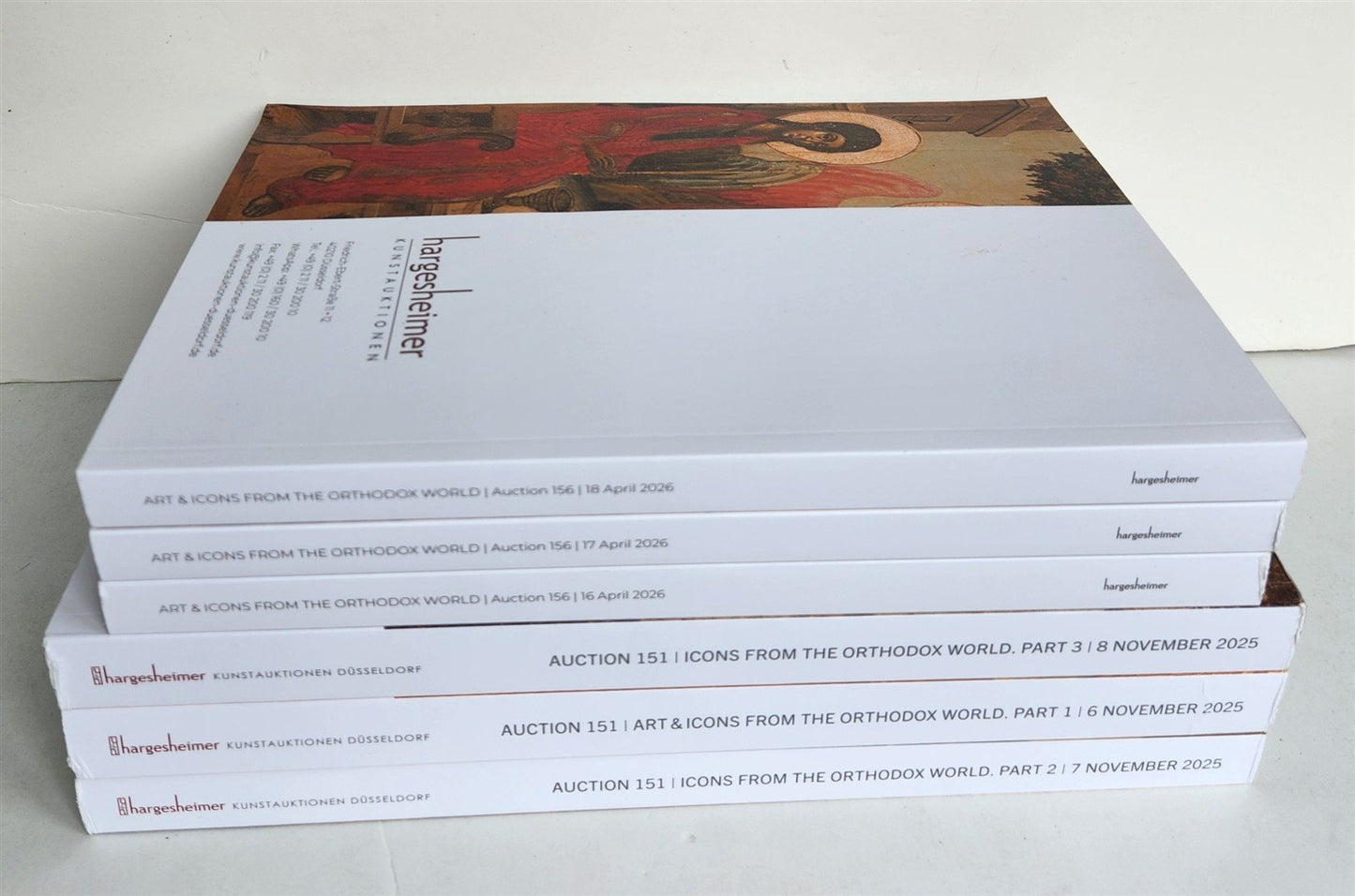 RUSSIAN & GREEK ORTHODOX ICONS LOT of 6 2025-2026 GERMAN AUCTION CATALOGS