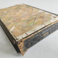 PHOTO ALBUM w/ MOTHER OF PEARL COVERS BRASS FRAME & CLASPS antique 19th CENTURY