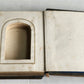 PHOTO ALBUM w/ MOTHER OF PEARL COVERS BRASS FRAME & CLASPS antique 19th CENTURY