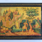 RUSSIAN MSTERA SCHOOL 1960s LARGE LACQUER BOX vintage SIGNED by ARTIST