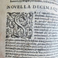 1585 DELLE NOVELLE di ASCANIO DE' MORI DA CENO antique in ITALIAN 16th century
