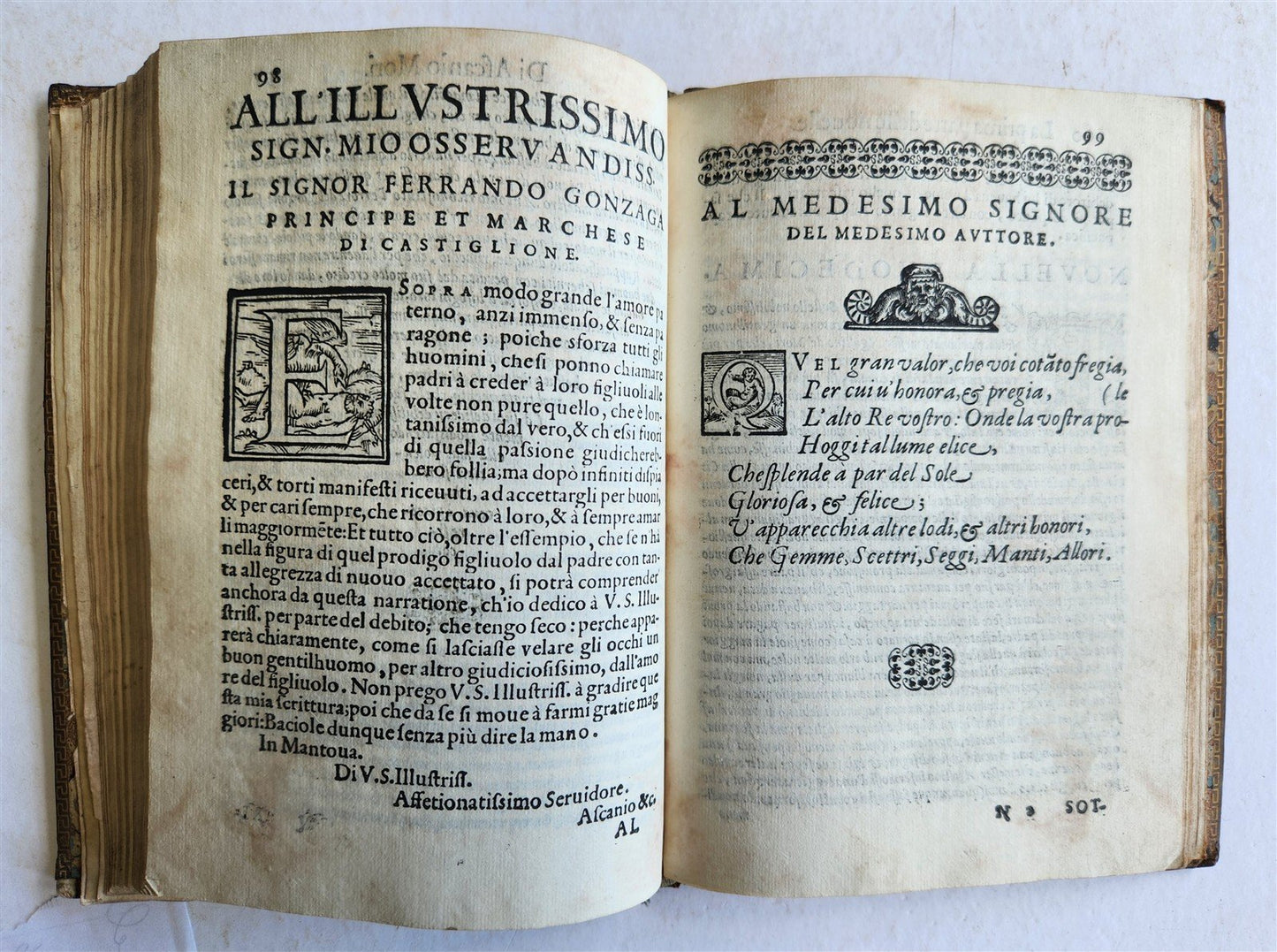 1585 DELLE NOVELLE di ASCANIO DE' MORI DA CENO antique in ITALIAN 16th century